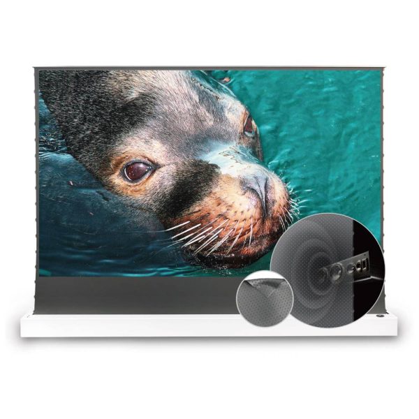 VIVIDSTORM S ALR P Motorised Floor Rising Projector Screen for Standard Throw Projectors with Acoustic Transparency