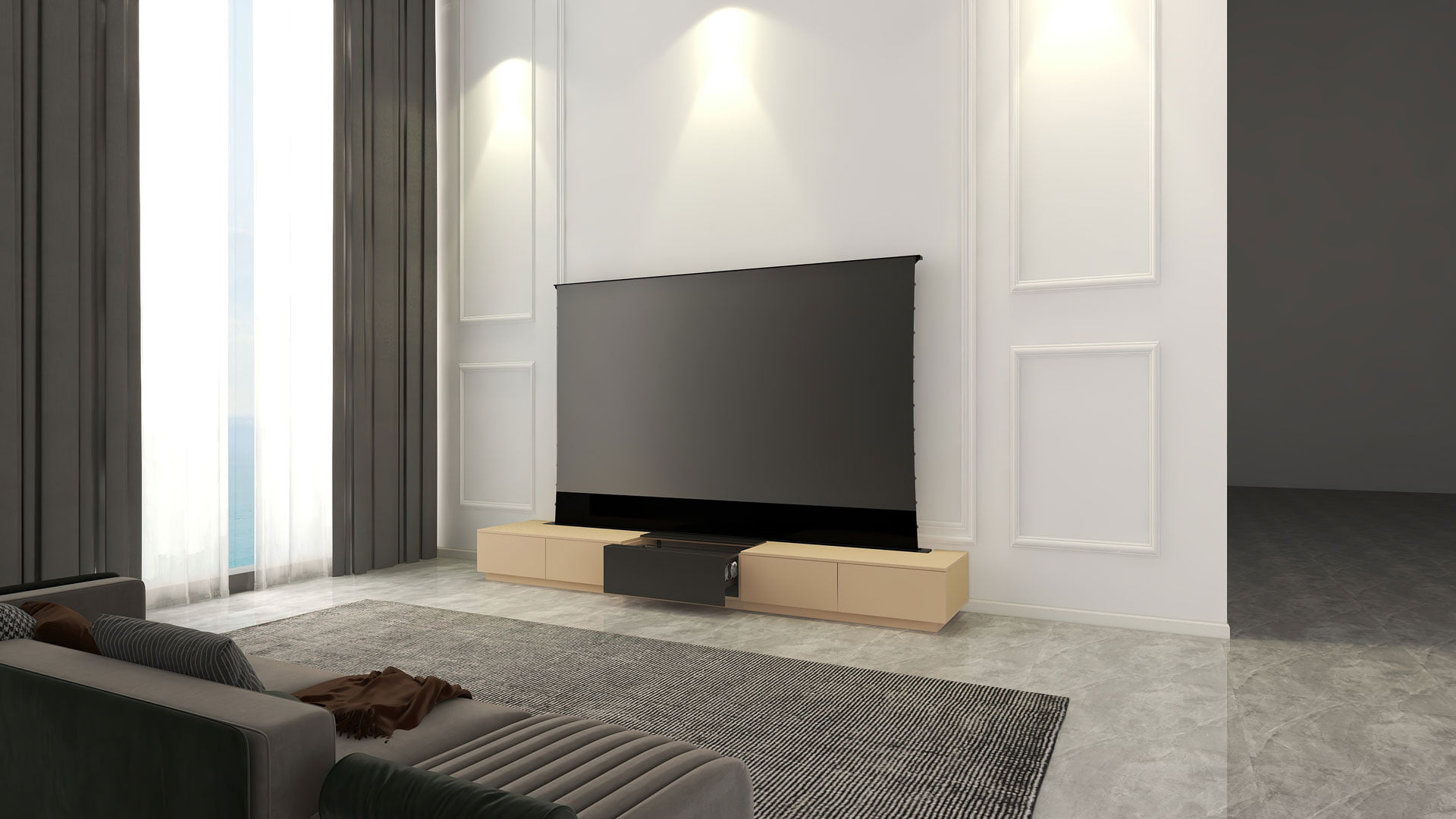 VIVIDSTORM Motorised Laser TV Cabinet Monte Carlo