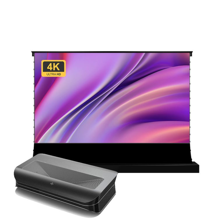 BUNDLE AWOL Vision 4K 3D Triple Laser Projector LTV-2500 + VIVIDSTORM S Pro CLR Projector Screen Package Deal