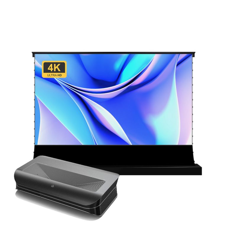 BUNDLE AWOL Vision LTV-3000 Pro + VIVIDSTORM 84”-120” S Pro Floor Rising CLR/ALR Screen Package Deal